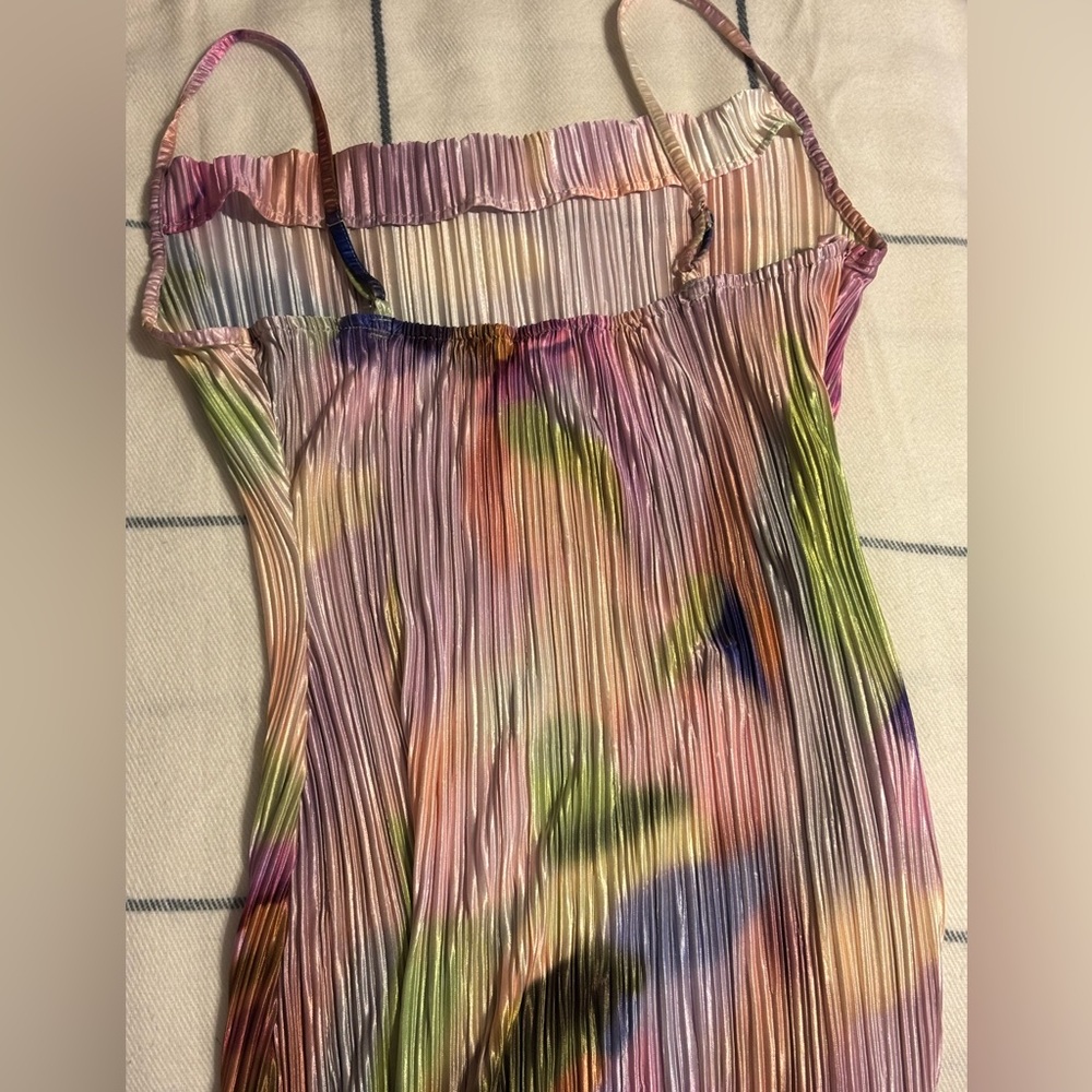 Source Unknown Multicolor Pleated Maxi Dress - image 5